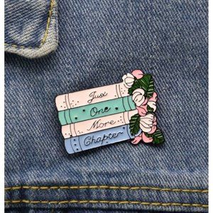 ONE MORE CHAPTER Bookworm Pin NEW